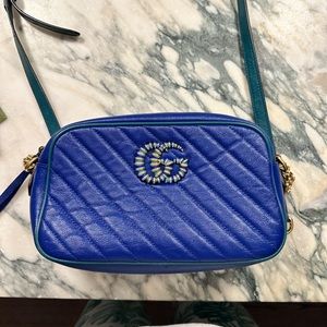 Gucci Azalea Calfskin Enamel Matelasse Diagonal
